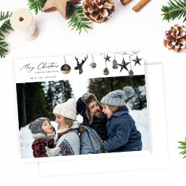 Budget Black Ornaments & Para Foto Frohe Weihnacht