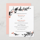 BUDGET BLACK PINK Bloom | Moderne botanische Hochz (Vorne/Hinten)