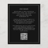 Budget Black QR Code Alles in einer Hochzeitseinla (Rückseite)