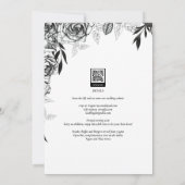 Budget Black Rose FOTO OVERLAY Hochzeit Einladung (Rückseite)