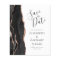 Budget Black Rose Gold Achat Save-the-Date-Karte