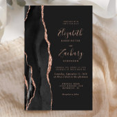 Budget Black Rose Gold Agate Dark Wedding