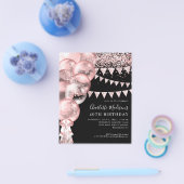 Budget Black Rose Gold Ballon jedes Alter Geburtst Flyer (Einzeln)