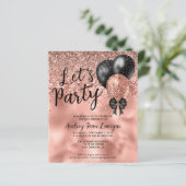 Budget Black Rose Gold Ballon Lasse Party Geburtst (Stehend Vorderseite)
