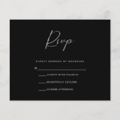 Budget Black RSVP Card Flyer (Vorne)