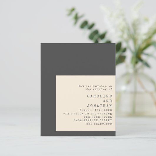 Budget Black-Schrift Typografy Wedite (Stehend Vorderseite)