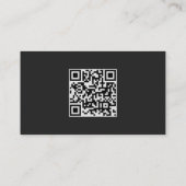 Budget Black Silver Agate Dark Wedding QR Code Begleitkarte (Rückseite)