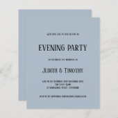 Budget Black Text Dusty Blue Abend Party laden (Vorne/Hinten)