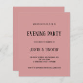 Budget Black Text Dusty Pink Abend Party laden (Vorne/Hinten)