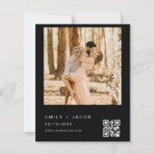 Budget Black The Wedding of Foto QR Code (Rückseite)