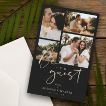 Budget Black Trendy Collage Wedding 4 Fotos