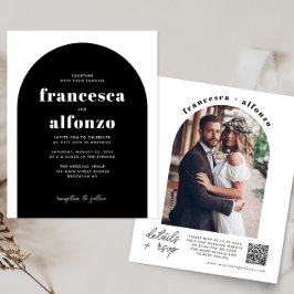 Budget Black UAWG QR Code Retro Foto Hochzeit