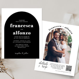Budget Black UAWG QR Code Retro Foto Hochzeit
