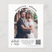 Budget Black UAWG QR Code Retro Foto Hochzeit (Rückseite)