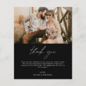 Budget Black Wedding 2 Fotos Danke Karten (Hinten)