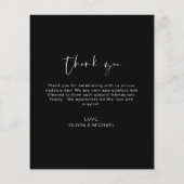 Budget Black Wedding Danke Foto Flyer (Hinten)
