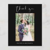 Budget Black Wedding Danke Foto Flyer (Vorne)