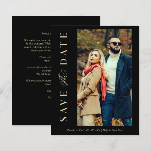 Budget Black Wedding Foto Wimshshire Script (Vorne/Hinten)