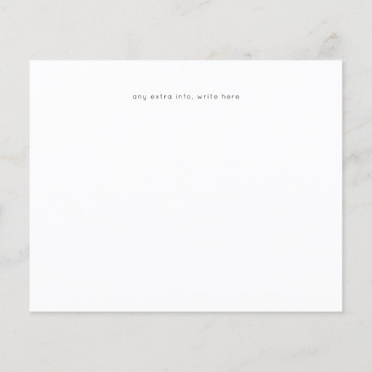 Budget Black & Whi Calligraphy Foto Save the Date Flyer (Hinten)