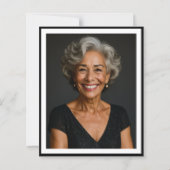 Budget Black & White 2-Foto Beerdigung Einladung (Rückseite)