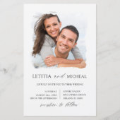 Budget Black & White 2 Foto QR Einladung Hochzeit (Vorderseite)