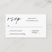 Budget Black & White Calligrafy 8 UAWG no Meal Begleitkarte (Vorderseite)