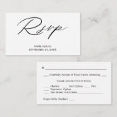 Budget Black & White Calligraphy 2SM UAWG Begleitkarte (Vorne/Hinten)