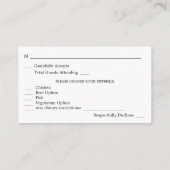 Budget Black & White Calligraphy 4 mit UAWG Begleitkarte (Rückseite)