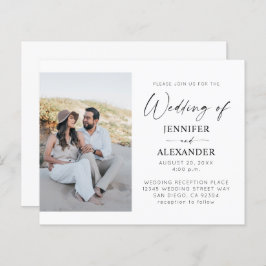 Budget Black & White Calligraphy Einfache Hochzeit