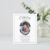 Budget Black White Celebration of Life Funeral (Stehend Vorderseite)