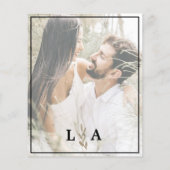 Budget Black & White Classy Einladung (Rückseite)