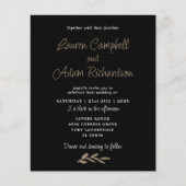 Budget Black & White Classy Einladung (Vorderseite)