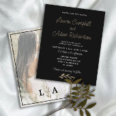 Budget Black & White Classy Einladung