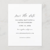 Budget Black & White Elegant Save the Date (Vorderseite)