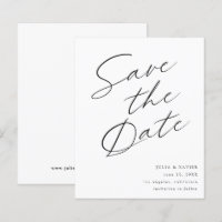 Budget Black & White Elegant Save the Date V4