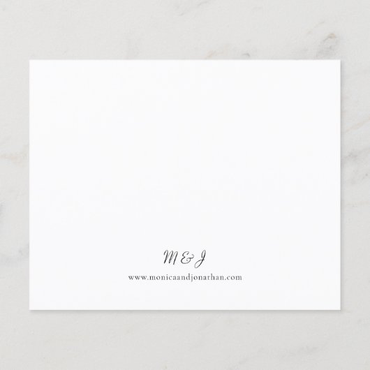 Budget Black & White Modern Wedding 2 Flyer (Hinten)