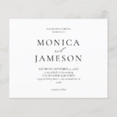 Budget Black & White Modern Wedding 2 Flyer (Vorne)