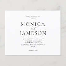 Budget Black & White Modern Wedding 2 Flyer