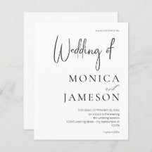 Budget Black & White Moderne Hochzeit 3