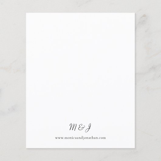 Budget Black & White Moderne Hochzeit 3 Flyer (Hinten)