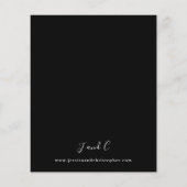 Budget Black & White Moderne Kalligrafie 3 Wedding (Rückseite)