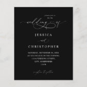 Budget Black & White Moderne Kalligrafie 3 Wedding Flyer (Vorne)