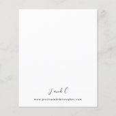 Budget Black & White Moderne Kalligraphie 3 Hochze Flyer (Hinten)