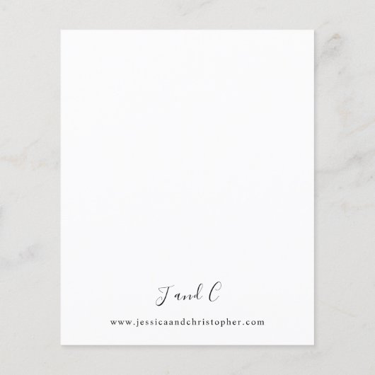 Budget Black & White Moderne Kalligraphie 3 Hochze Flyer (Hinten)