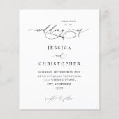 Budget Black & White Moderne Kalligraphie 3 Hochze Flyer (Vorne)