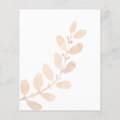 Budget Blätter Script Bridal Dusche Einladung (Rückseite)