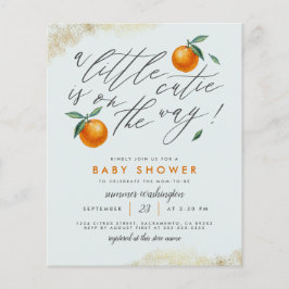 Budget Blau Eine kleine Süsse Orange Baby Dusche