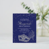 BUDGET Blau Silber Foto Maskenball Sweet 16 (Stehend Vorderseite)