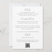 Budget Blaue Hortensien Florale Elegante Hochzeit Einladung (Rückseite)