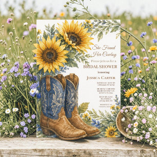 Budget Blaues Bonnet Sonnenblume Brautparty Einladung